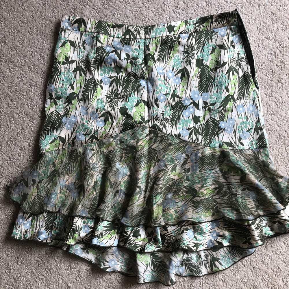 Fray Silk Skirt, Size 4